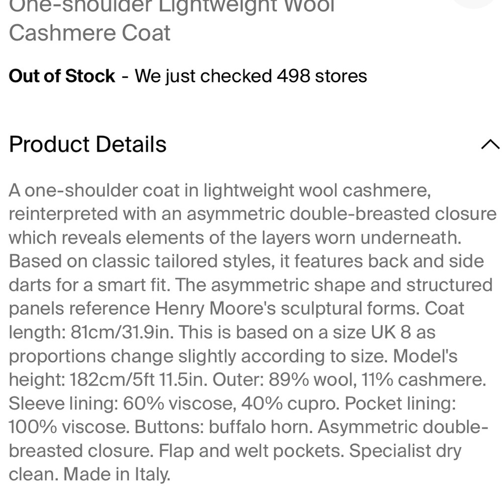 Burberry runway deconstructed wool coat sold out - Picture 8 of 8